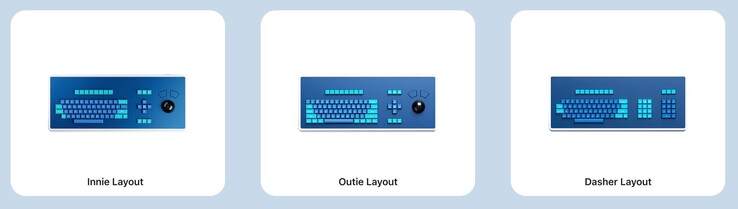 Das Layout des MDR Dasher Keyboard kann nach dem Kauf angepasst werden. (Bildquelle: Atomic Keyboard)