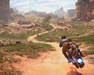 Kay Vess und ihr Speeder in Star Wars Outlaws