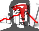 Darstellung eines Diagramms zu Musks Tesla