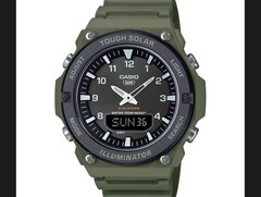 Die Casio AQ-S820-Reihe, hier die AQ-S820W-3BV, verbindet Analoguhren-Flair mit Solaraufladung. (Bildquelle: Casio)