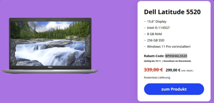 15-Zoll-Business-Laptop Dell Latitude 5520 mit brauchbarem Intel-Prozessor Core i5-1145G7, erweiterbarem RAM, Thunderbolt 4 und zwei NVMe-Slot günstig im Refurbished-Deal