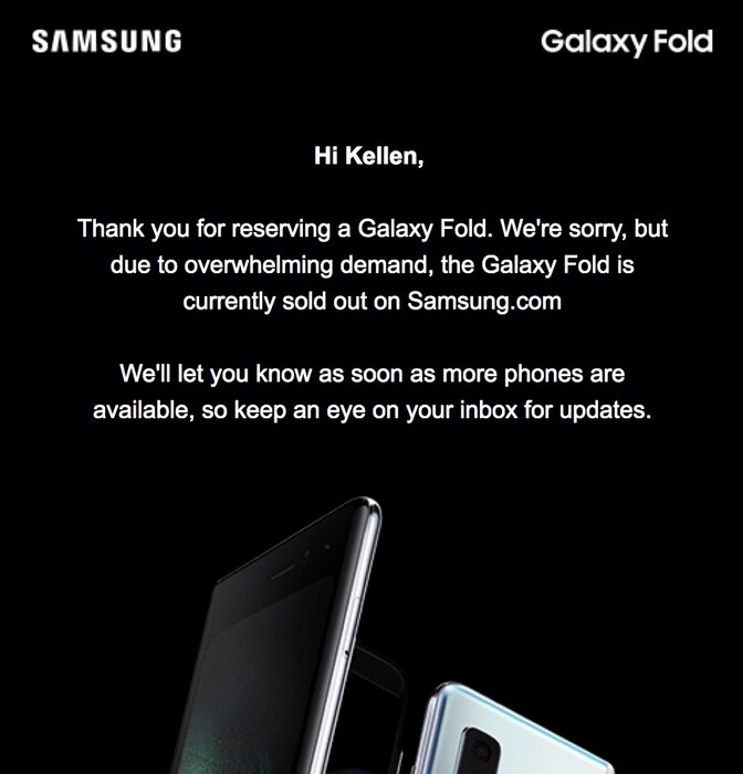 Samsung kann das Galaxy Fold derzeit nicht mehr liefern. (Bild: DroidLife)
