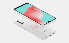 Ein etwas ungewöhnlicher Samsung-Look beim Galaxy A32 5G: Die geleakten CAD-Files wurden Monate vor dem Launch visualisiert (Bild: OnLeaks)