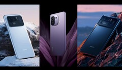 Das Mi 11 Ultra (links und rechts) und das Mi 11 Pro (Mitte) sollen es mit professionellen 1 Zoll-Kameras wie der Sony RX100M7 aufnehmen.