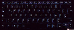 Tastatur des Lenovo Yoga C930-13IKB (beleuchtet)