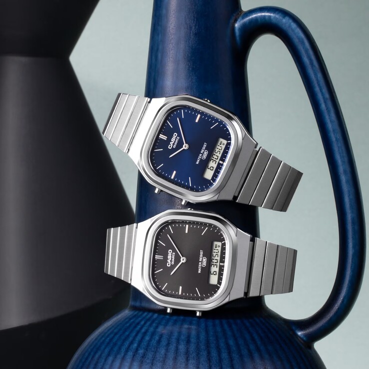 Die Casio AQ-240E-2A2 und AQ-240E-1A verfügen über ein silberfarbenes Finish