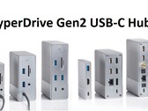 Drei HyperDrive Gen2 USB-C-Docks mit 6, 12 oder 18 Ports sind ab sofort via Kickstarter günstiger erhältlich.