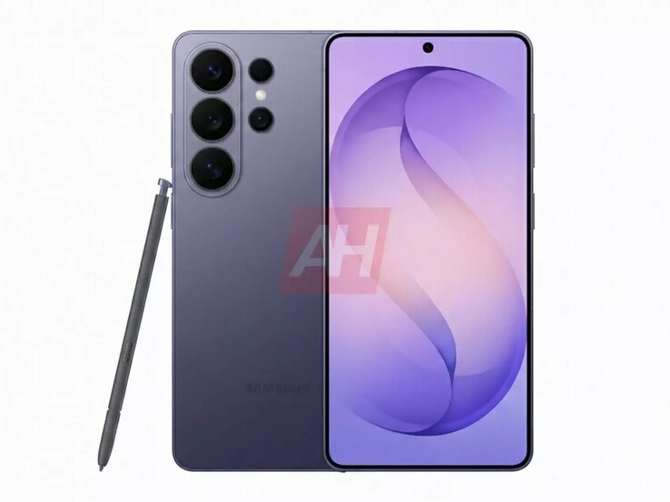 Das violette Samsung Galaxy S26 Ultra in Form eines offiziellen Renderbilds.