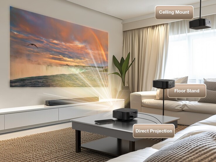 Der Beamer lässt sich auch an die Decke montieren (Bildquelle: BlitzWolf)