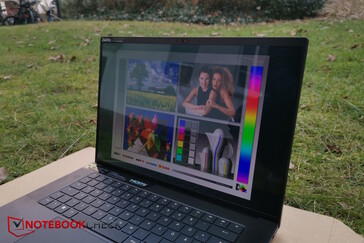 Schräger Blick im Freien