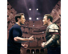 Twitter-Debatte zwischen Elon Musk und Mark Zuckerberg wird zum Kampf (Bild: Midjourney AI)