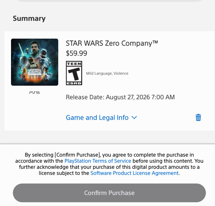 PlayStation Store Disclaimer vor dem Kauf