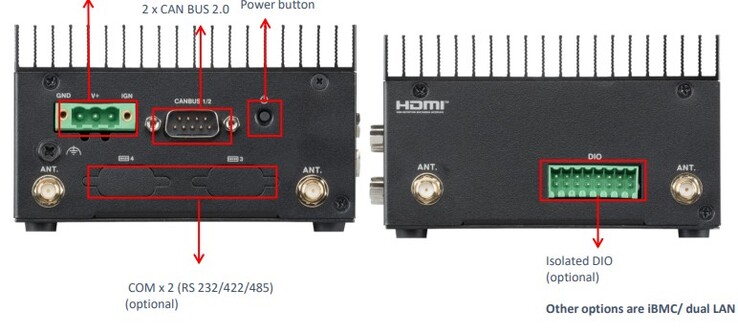 Zu sehen sind auch Kühlrippen