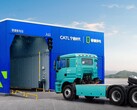Wechselstation für Lkw-Batterien.