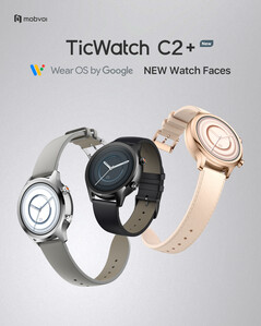 Die neue TicWatch C2+ gibt es wieder in drei Farben. (Quelle: Mobvoi)