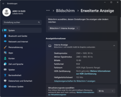 HDR-Zertifizierung nicht gefunden