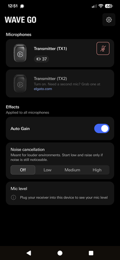 Homescreen mit Stumsmchaltung