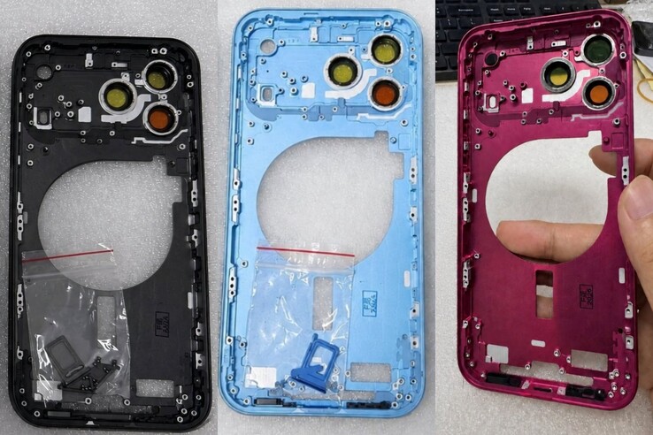 Die angeblichen Rückseiten-Panels des iPhone 18 Pro. Ob die Fotos beziehungsweise Bauteile echt sind, lässt sich nicht bestätigen