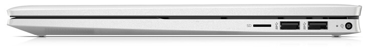 Rechte Seite: Speicherkartenleser (MicroSD), 2x USB 3.2 Gen 1 (Typ-A), Netzanschluss