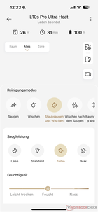 Einstellungen für die Reinigung