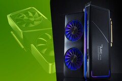 Nvidia und Intel sollen noch in diesem Jahr neue Gaming-Grafikkarten auf den Markt bringen. (Bild: Nvidia / Intel, bearbeitet)