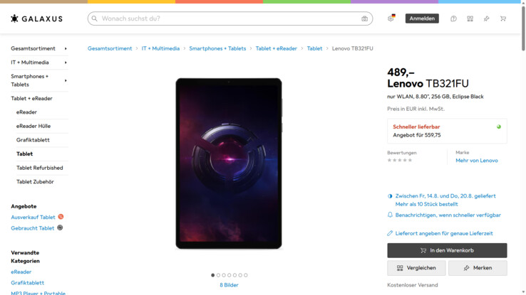 Lenovo Legion Tab 3 ZAEF0021CZ für 489 Euro.