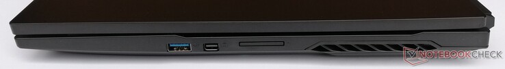 Rechte Seite: 1x USB 3.2 Gen 2 Typ-A, 1x Mini DisplayPort 1.4, SD-Kartenleser