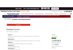 ThinkPad T14i G3 ab 1.299 Euro
