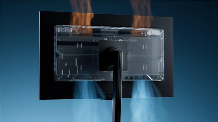 Der Gaming-Monitor Gigabyte MO32U24 besticht durch ein lüfterloses Kühlsystem