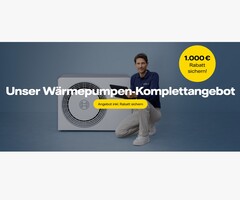 Vattenfall: Wärmepumpen-Komplettangebot mit 1.000 Euro Rabatt