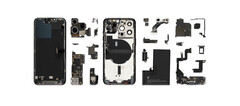Das zerlegte iPhone 13 Pro im Teardown-Video. (Bild: WekiHome)