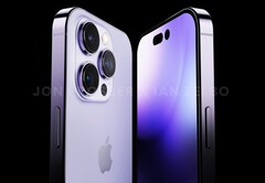 Das Apple iPhone 14 Pro soll in Violett angeboten werden, statt in Blau. (Bild: Jon Prosser / Ian Zelbo)
