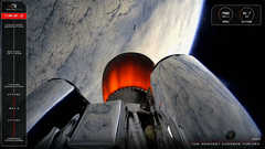 Blick von der zweiten Stufe der Electron-Rakete während des Starts von QPS-SAR-12 (Bildquelle: Rocket Lab)