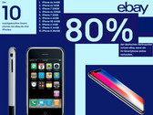 Infografik von eBay Deutschland: Daten, Fakten und Zahlen zum Apple iPhone.