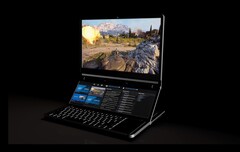 Intel zeigt einen Prototypen eines Next-Generation Dual-Display-Laptop-Designs namens 