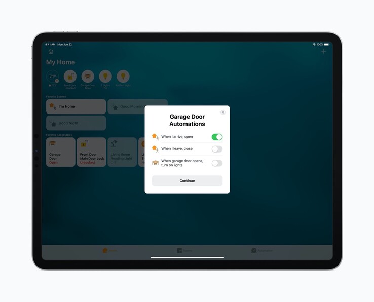 Die Home-App kann nun neue Automatisierungen für HomeKit-Geräte erstellen.