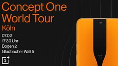 OnePlus Concept One World Tour zeigt "unsichtbare Kamera" am 7. Februar in Köln.