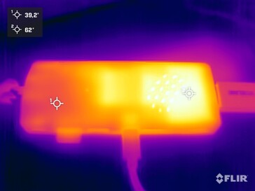 Higole PC Stick beim Stresstest (Rückseite)