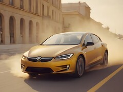 Auto wirbelt Staub auf (Symbolbild erstellt mit Stable Diffusion)