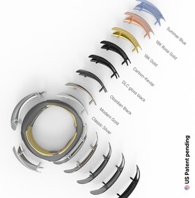 Und noch eine Neuheit: Das Design des Ringes soll sich durch tauschbare Paneele anpassen lassen. (Bildquelle: Bond Ring)