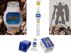 Casios DW-5600 im Gundam-Design kombiniert ein transparentes Gehäuse mit vom RX-78-2 inspirierten Farben und einer speziellen Verpackung