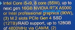 Dell Precision 7770 Workstation-Laptop Intel Arc 90 Watt