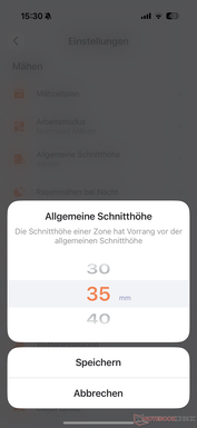 Einstellen der Schnitthöhe