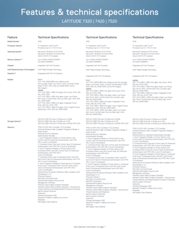 Dell Latitude 7000 Spezifikationen
