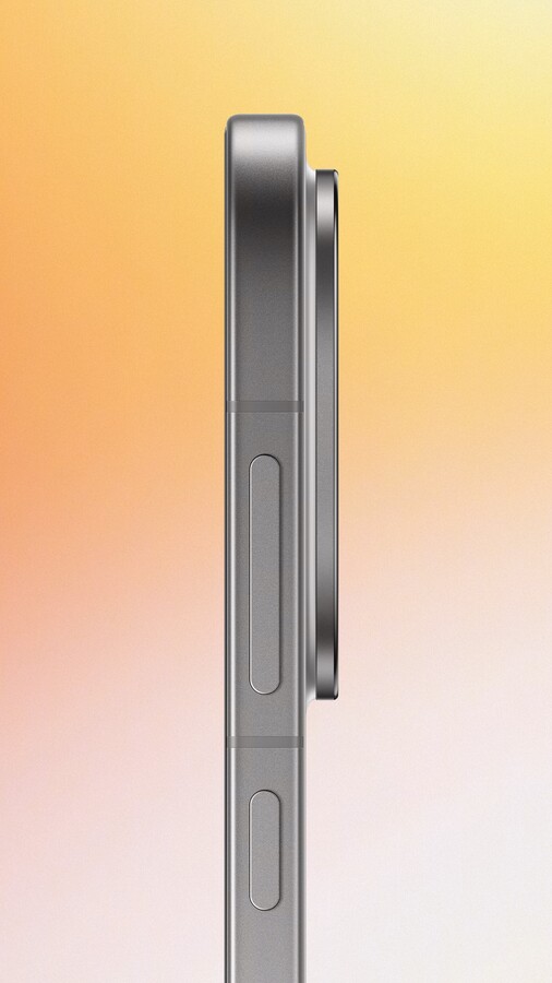 Ein Blick auf die Seite des Oppo Find X9. Der Kamera-Buckel hält sich in Grenzen.