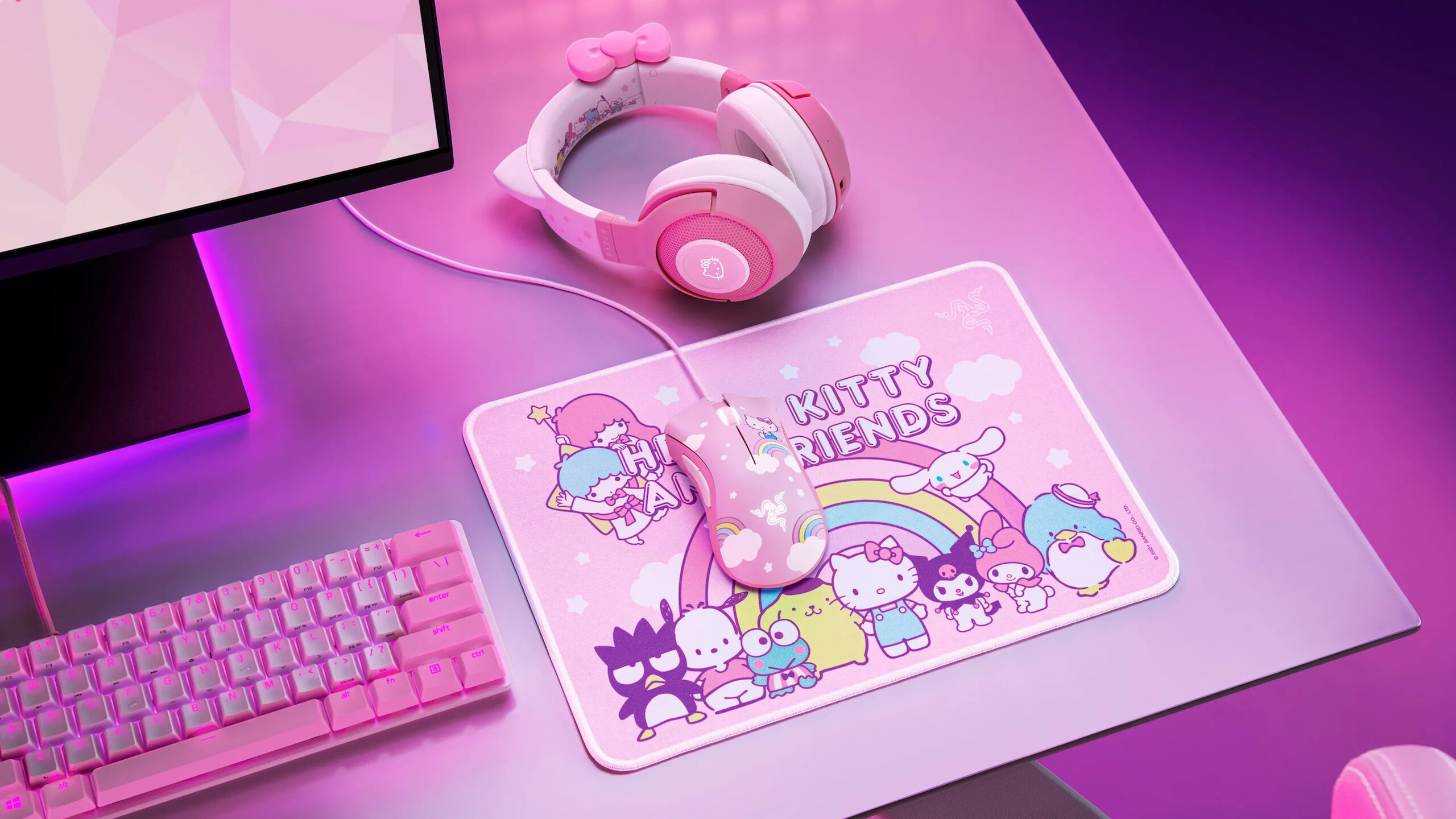Razer präsentiert extrem pinkes Gaming-Zubehör im Hello Kitty