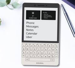 Das Minimal Phone erinnert an BlackBerry-Smartphones, setzt aber auf E Ink. (Bild: Minimal)