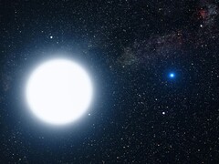Künstlerische Darstellung eines Sterns und eines Planeten. (Bildquelle: WikiImages – Pixabay)