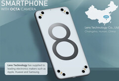 Verrückt: Chinesen patentieren eigenwilliges Handy-Design mit Octa-Kamera.