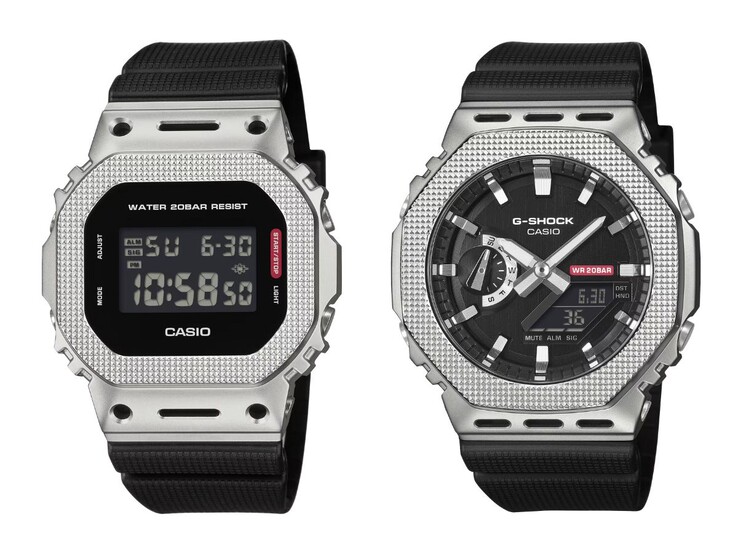 Die Casio G-Shock GM-5600M-1 (links) und GM-2100M-1A (rechts). (Bildquelle: Casio, bearbeitet)